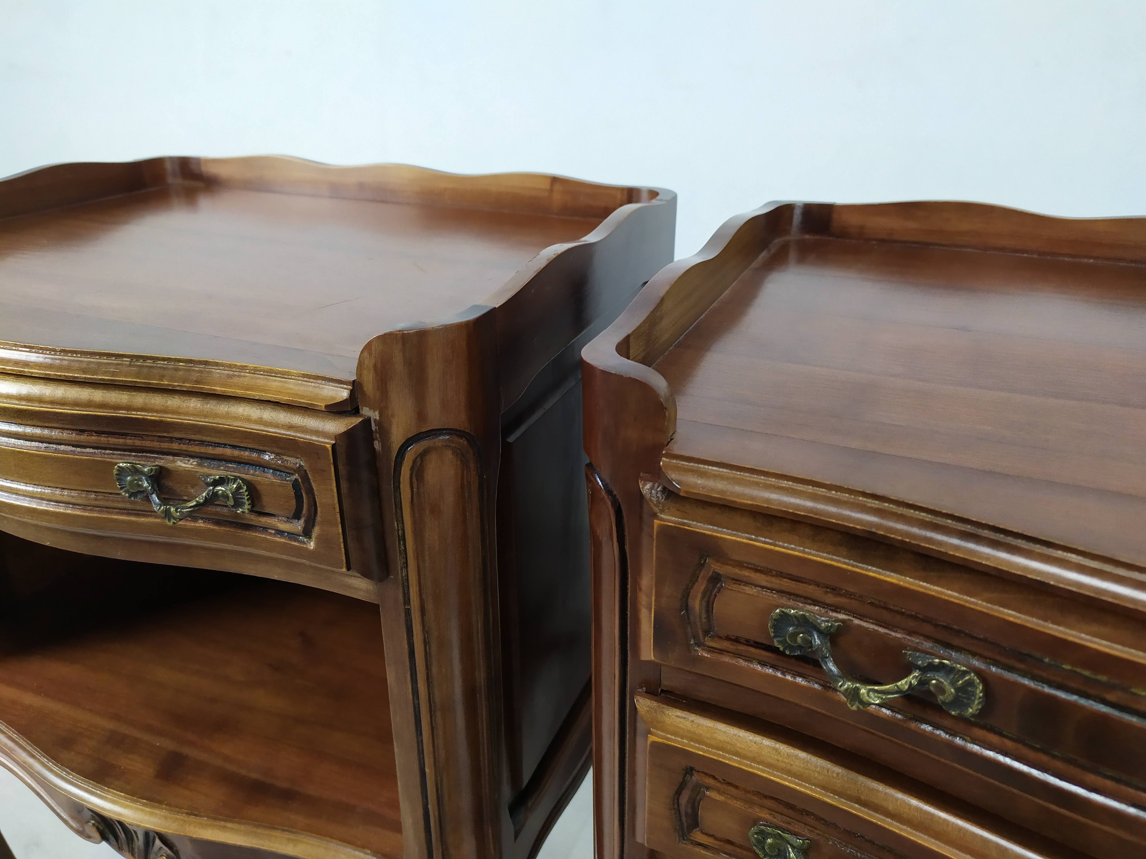 Pair of Louis XV style bedside tables
