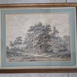 Jacobus Theodorus Abels (1803-1866) - Brown ink drawing on paper