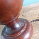 Turned wooden lamp base