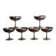 Set of footed cups and 6 spoons L’Étang Rémy