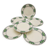 6 dessert plates Hippolyte Boulenger & Cie (HBC)