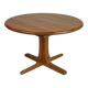 Vintage round teak dining table solid wood danish design 70s