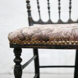 Antique Napoleon III chair in wood and fabric