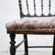 Antique Napoleon III chair in wood and fabric