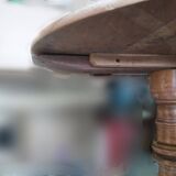 Guéridon 3 pieds en bois fruitier massif