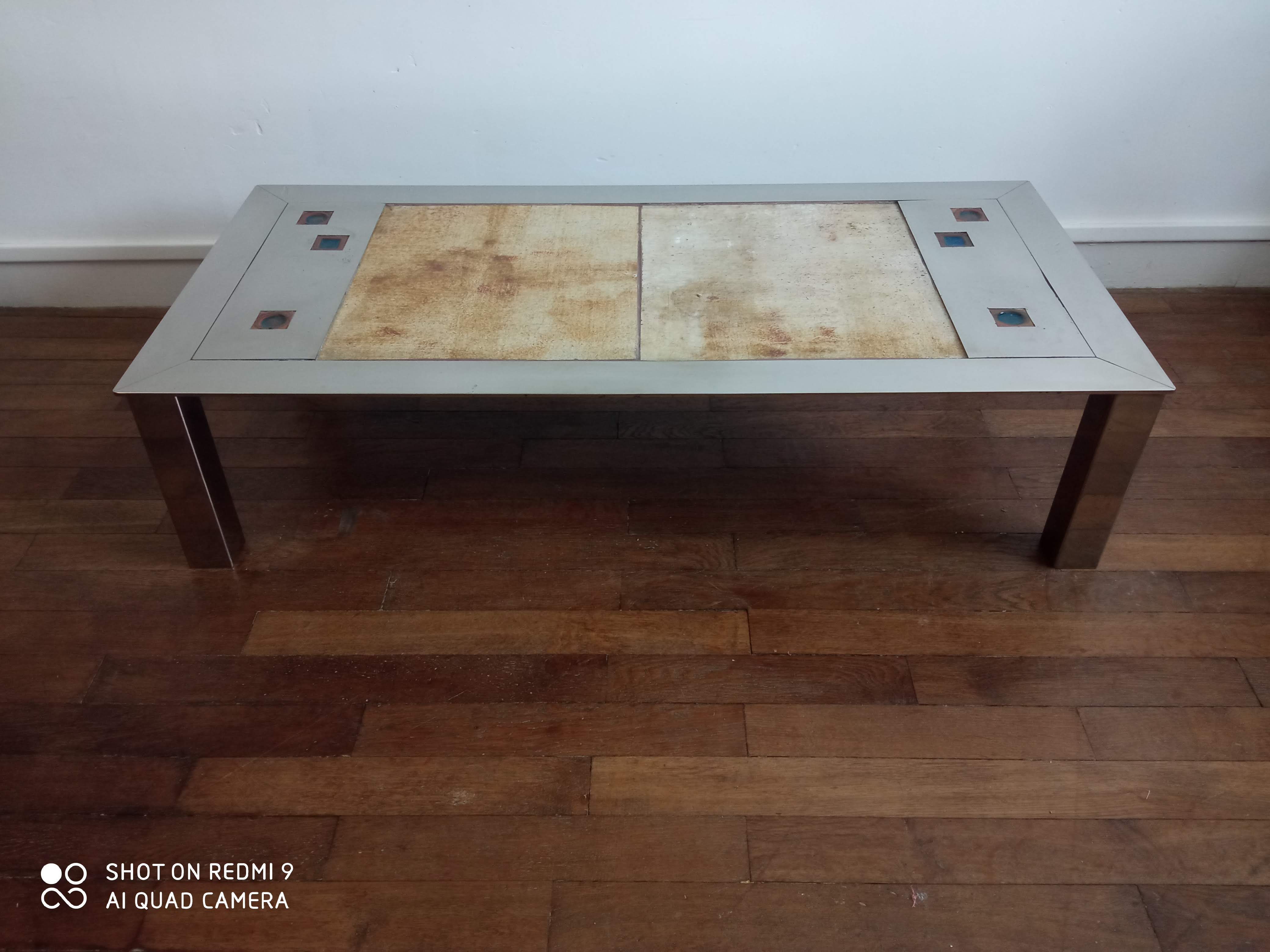 Table basse années 70 Jean Gregorieff pour Roche Bobois
