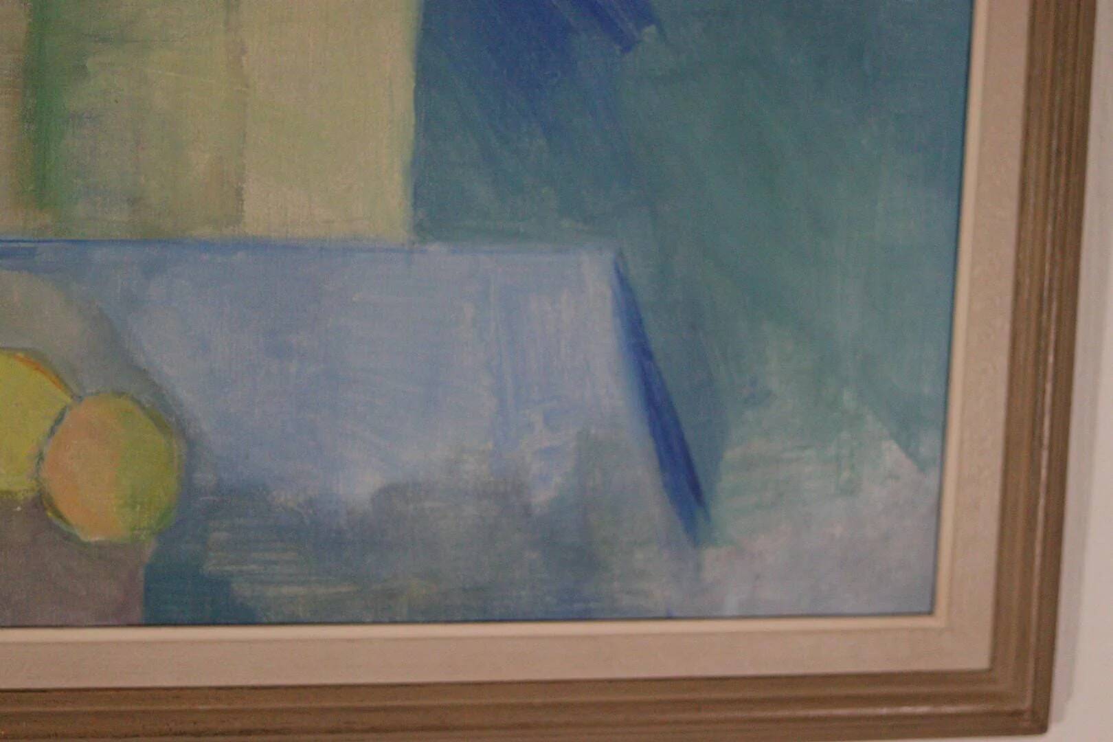 Original Swedish Oil on Canvas – “Still Life in Blue and Green”