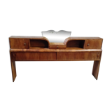 Art deco headboard in walnut bramble