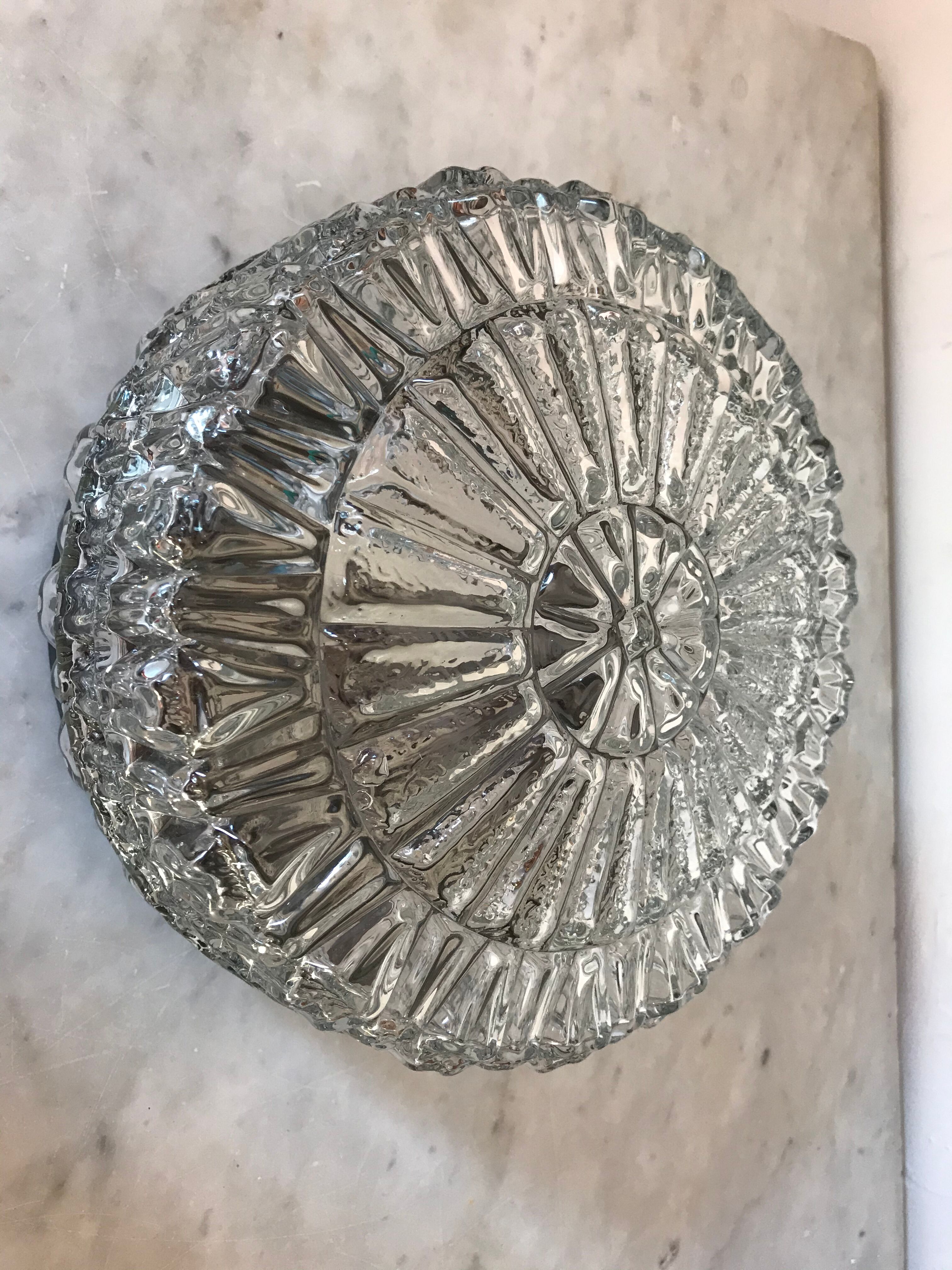 Vintage moulded glass ceiling light