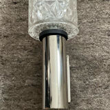 Space Age wall light in chrome and molded glass