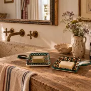 Pair of Robert Picault Ceramic Handled Trays, Vallauris, France, circa 1950