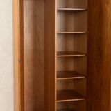 Purist wardrobe from the 1960s in teak veneer by DeWe