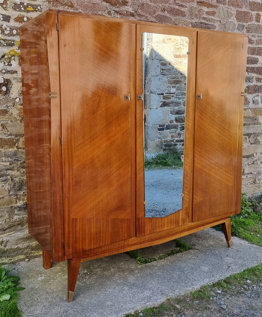 Vintage wardrobe dressing room, compass feet, 50s