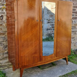 Vintage wardrobe dressing room, compass feet, 50s