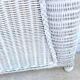 White rattan headboard