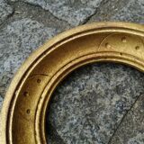 Round frame gilded wood Renaissance Italy leaf