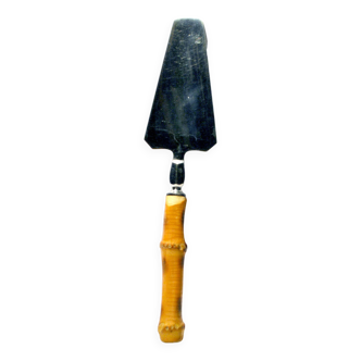 Vintage bamboo and stainless steel pie shovel Ethnic decoration