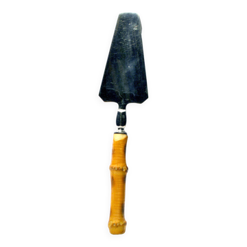 Vintage bamboo and stainless steel pie shovel Ethnic decoration