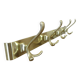 Large wall-mounted coat rack in gold aluminum, 60s-70s