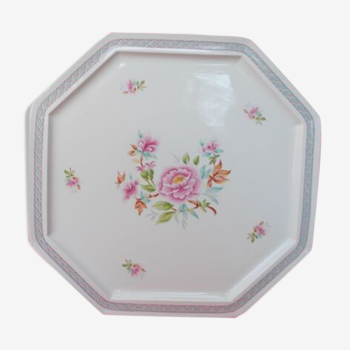 Limoges porcelain octagonal serving dish decorators Nath & Cath