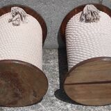 Pair of "bobbin" stools or end tables