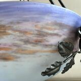 Art Nouveau suspension pâte de verre signed Degué