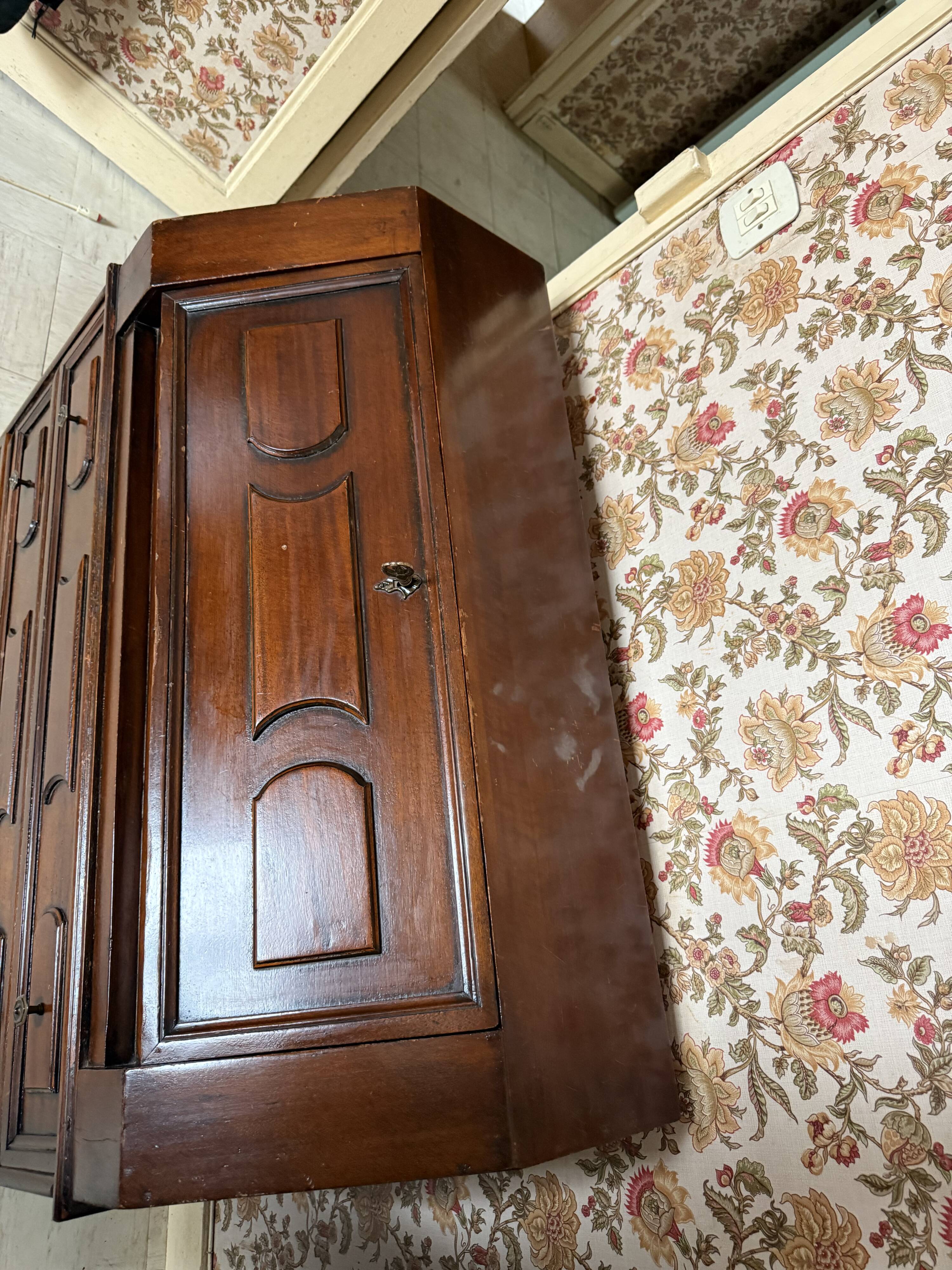 Vintage solid wood secretary desk