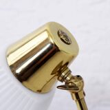 Teak and brass bedside or table lamp