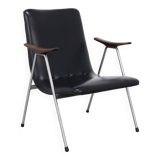Vintage Lounge Chair in Leatherette and Metal, 1960s