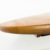 Danish Round Teak Dining Table with Extensions, 1970s