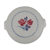 Digoin earthenware pie dish - Sarreguemines- Model Cannes - Rose decoration - circa 1940