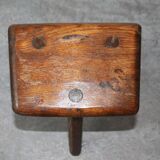 Brutalist tripod stool, 50's.