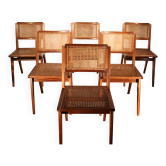 Ensemble de 6 chaises des années 60