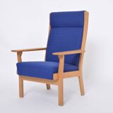 Reupholstered Danish Mid-Century Modern GE 181 a Chair by Hans Wegner for GETAMA