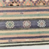6x12 Pale Orange Green Handmade Vintage Rug, 174x359Cm