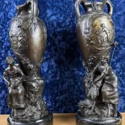 François Moreau: Large pair of vases from the Napoléon III period