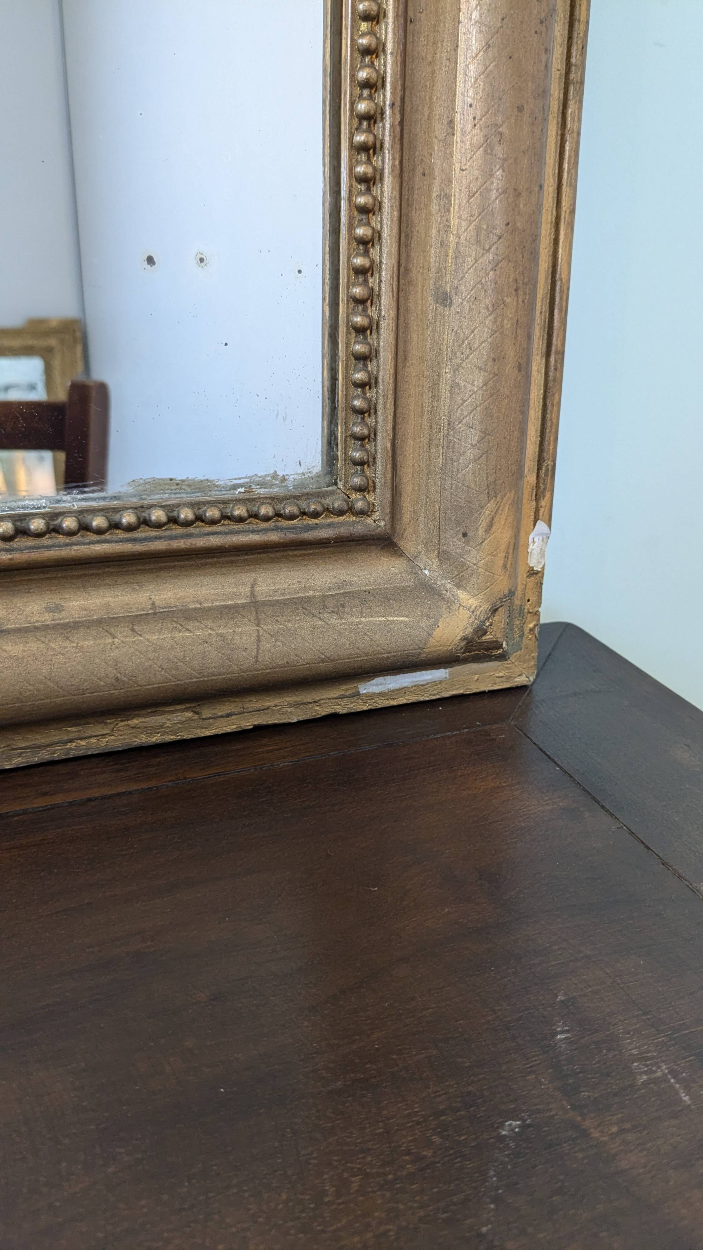 Louis Philippe period gilded mirror 86 x 66 cm