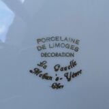 Limoges porcelain soup tureen Mehun sur Yevre Cher flower and gold decoration