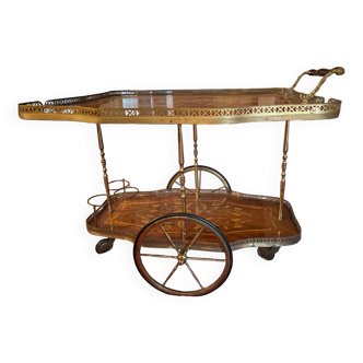 Marquetry serving table