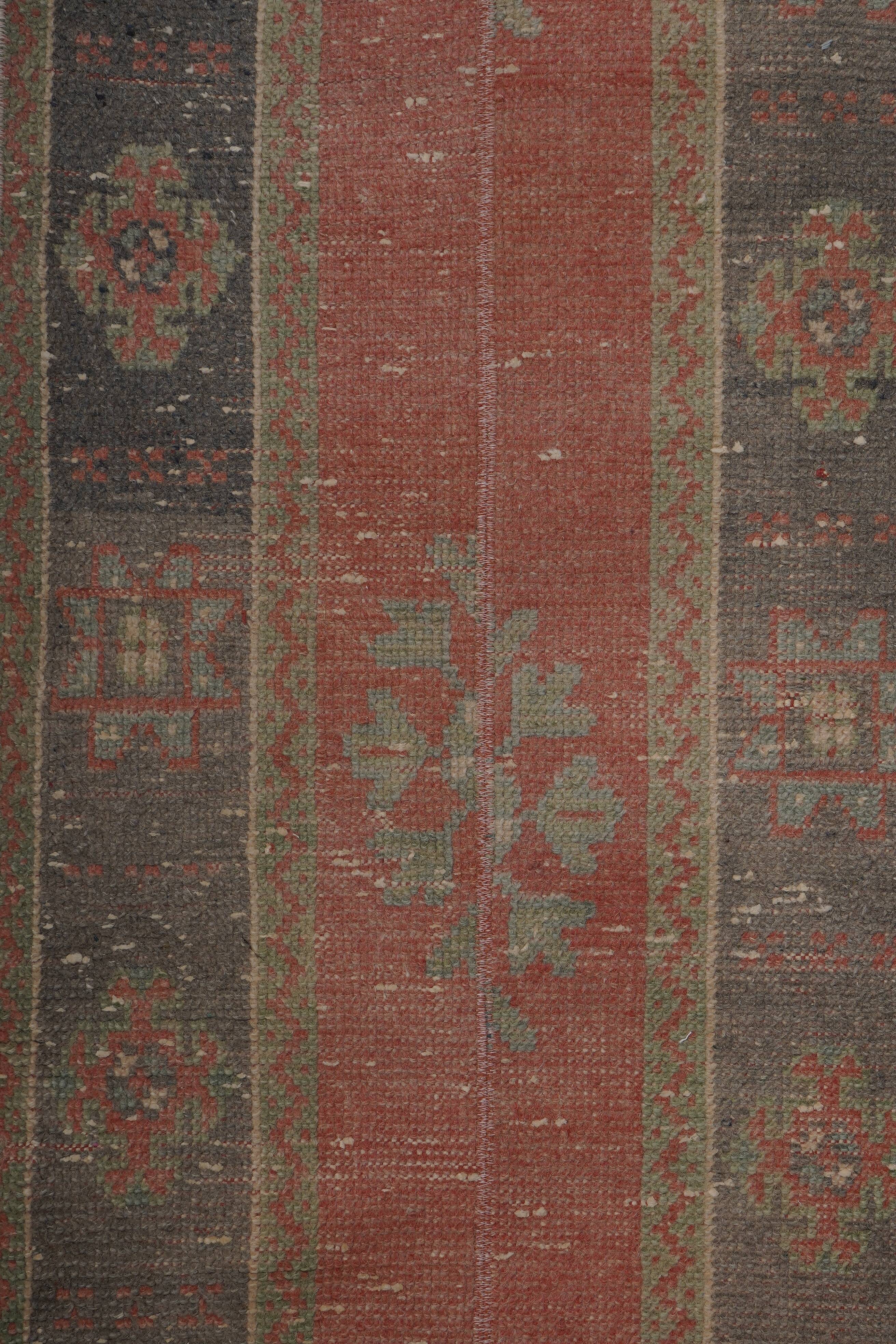 Vintage Turkish Oushak Rug Handwoven 61x313 cm