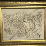 Marble high relief by François Duquesnoy "Putti, garlands and flowers" Paris