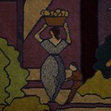 Gabriel Laneyrie tapisserie panneau au petit point 1934