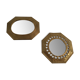 Duo de 2 miroirs laiton vintage