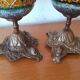 Pair of feet of vintage pineapple lamp