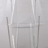 Plexiglass Storage rack with metal accents, 1970