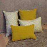 Set of yellow mustard cushions