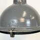 Grey Industrial Pendant Lamp with Clear Glass Cover, 1970s
