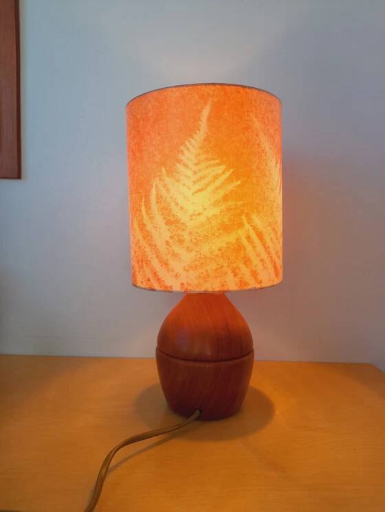 Lampe de chevet en bois 1970