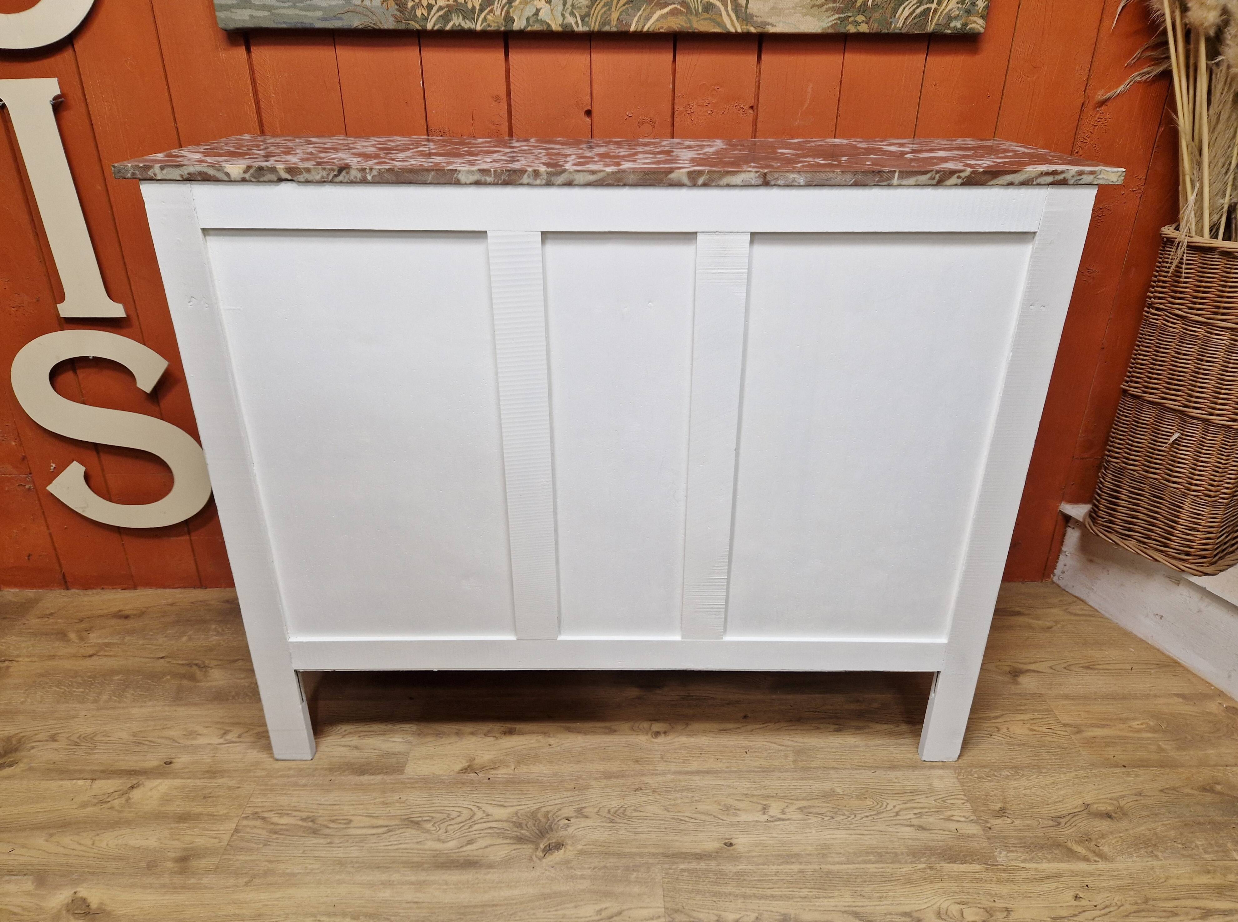 Restyled Art Deco sideboard with marble top