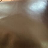 Set of 2 metal and brown leather armchairs Julie Prisca